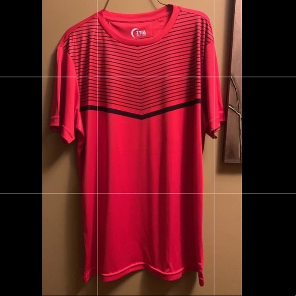 XL Men's Red and Navy Stripe Clubhouse T RC - Picture 3 of 3